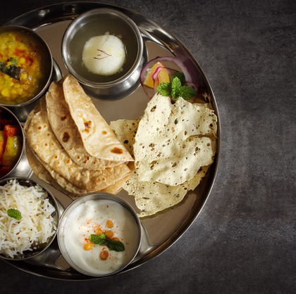Traditional Indian platter